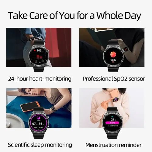 QCY Watch GT S3 Gray - 143 HD AMOLED touch 466x466 60Hz Always On Call BT Smart Watch IPX8 14day