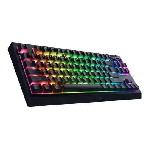 RAZERBlackwidowV4TKLHYPERSPEED-RGBWirelessHot-SwapGamingKeyboard-OrangeTactileSwitches