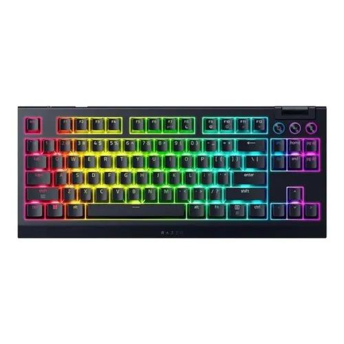 RAZERBlackwidowV4TKLHYPERSPEED-RGBWirelessHot-SwapGamingKeyboard-OrangeTactileSwitches