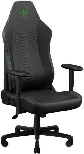 RAZERIskurV2XNewGenGreenBlack-ErgonomicGamingChair-EPULeatherCooltouch-LumbarSupport