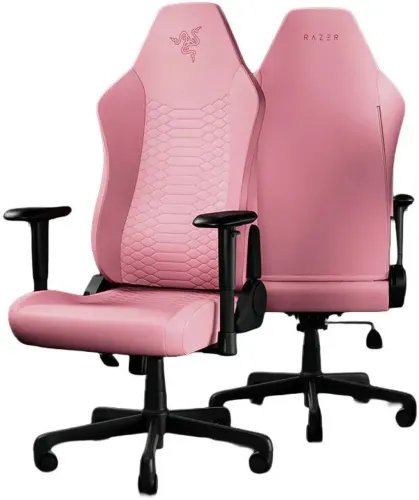RAZERIskurV2XNewGenQuartz-ErgonomicGamingChair-EPULeatherCooltouch-LumbarSupport