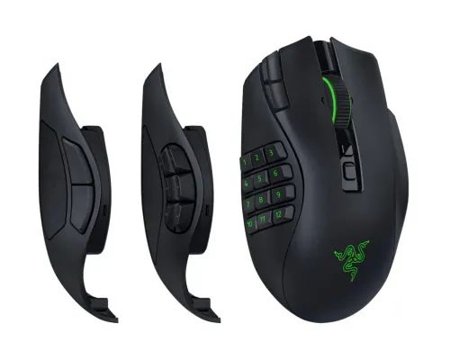RAZERNagaV3Pro-WirelessMMOGamingMouse-280HrBattery-SwappableSidePlates-23Buttons