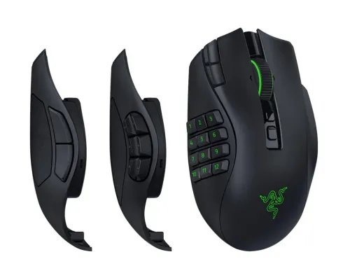 RAZERNagaV3Pro-WirelessMMOGamingMouse-280HrBattery-SwappableSidePlates-23Buttons
