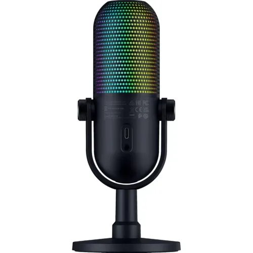 RAZERSeirenV3Chroma32BitBlack-USBRGBMic-AIAudioProcessing-NoiseIsolation-Mute