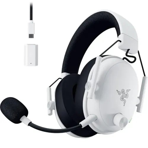 RazerBLACKSHARKV3White-WirelessGamingHeadset-70hBattery-2.4GHzBTUSB-PCPS5Switch