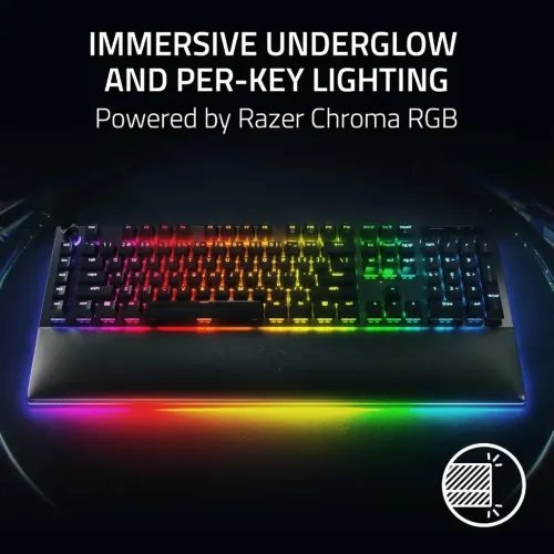 RazerBLACKWIDOWV4PROUKLAYOUT-GamingMechanicalRGBKeyboard-GreenClickySwitches-Macros
