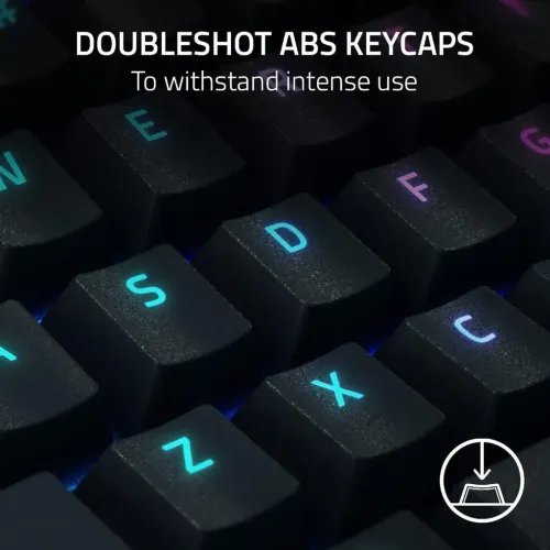 RazerBLACKWIDOWV4PROUKLAYOUT-GamingMechanicalRGBKeyboard-GreenClickySwitches-Macros