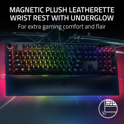 RazerBLACKWIDOWV4PROUKLAYOUT-GamingMechanicalRGBKeyboard-GreenClickySwitches-Macros