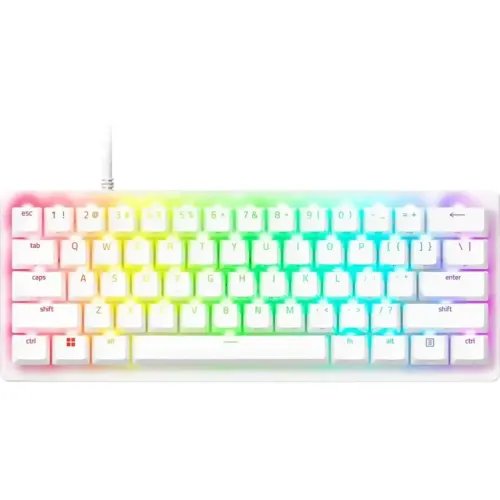 RazerHUNTSMANV3PROMINIWHITEANALOG-60OpticalGamingKeyboard-RapidTrigger-USLayout
