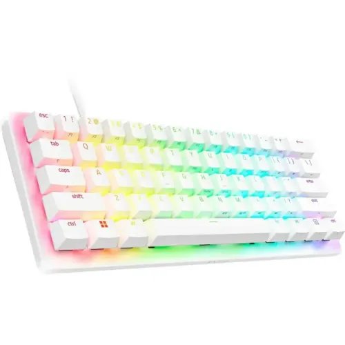 RazerHUNTSMANV3PROMINIWHITEANALOG-60OpticalGamingKeyboard-RapidTrigger-USLayout