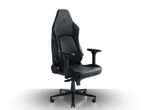 RazerISKURV2Black-LeatherGamingChair-LumbarSupport-MemoryFoamHeadCushion