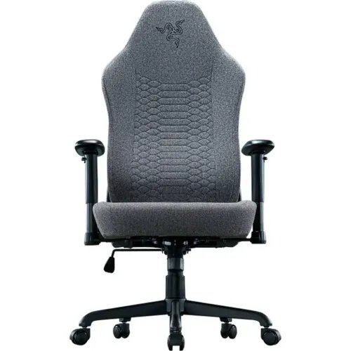 RazerISKURV2XLightGrayGamingChairLumbarCurvePlusFabric
