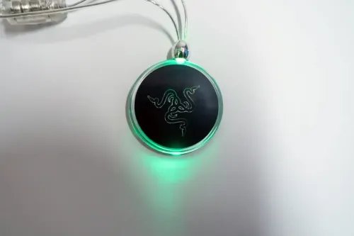 RazerLEDpendantCultofRazerMedallionGreenlight