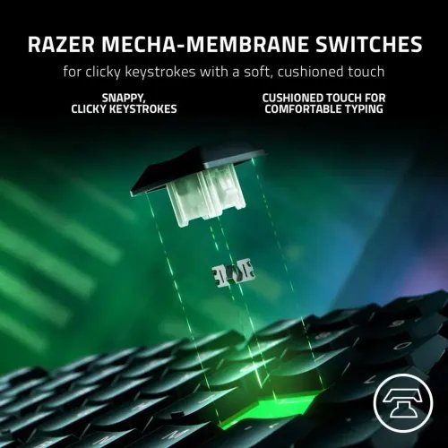 RazerORNATAV3Mecha-MembraneGamingKeyboard-Low-Profile-UV-CoatedKeycapsUK
