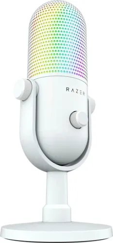 Razer SEIREN V3 CHROMA - WHITE - RGB USB Condenser Microphone - Gain Limiter - Build-in Shock Absorb