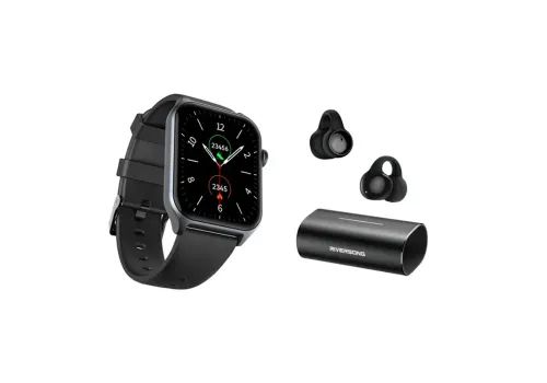 RiversongSmartwatchMotive9ESpaceGrayRiversongTrueWirelessAirClipL3Black