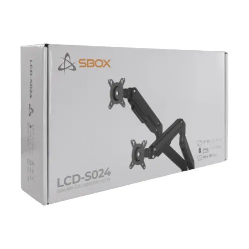 SBOXDUALMONITORSTAND17-32VESA100x100MAX9KG
