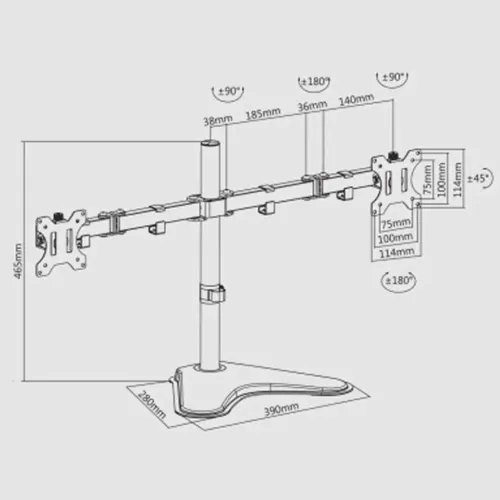 SBOXMONITORDESKTOPMOUNT17-3243-81cmMAXVESA100x100