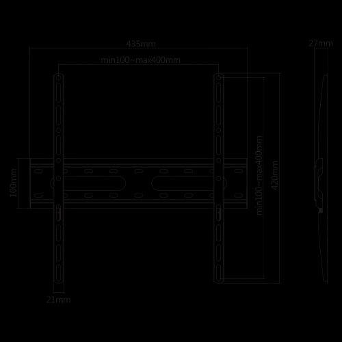 SBOX FIXED WALL MOUNT 32 - 70 81 cm - 178 cm VESA 400x400 MAX