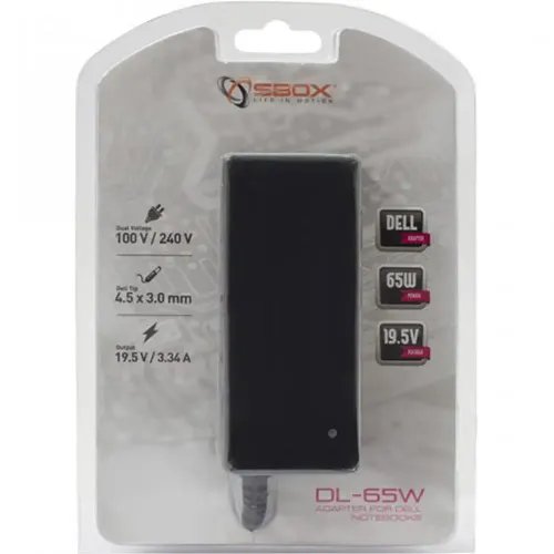 SBOX NOTEBOOK CHARGER FOR DELL 195V-65W