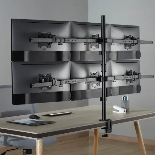 SBOX TABLE STAND FOR 6 MONITORS 17-32 VESA 100x100 MAX