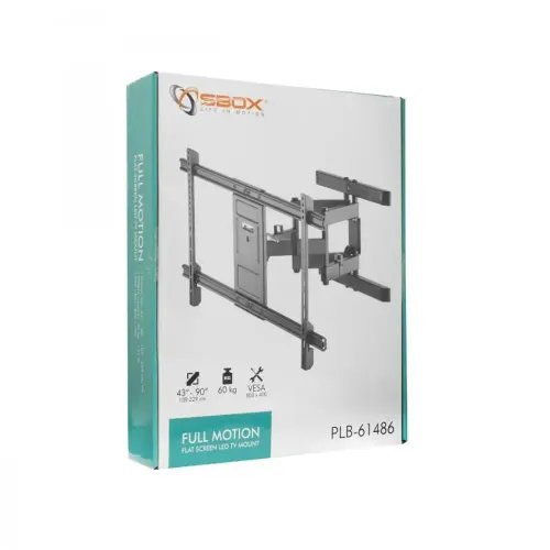 SBOX UNIVERSAL WALL MOUNT FOR TV WITH TILT AND SWIVEL 43-90