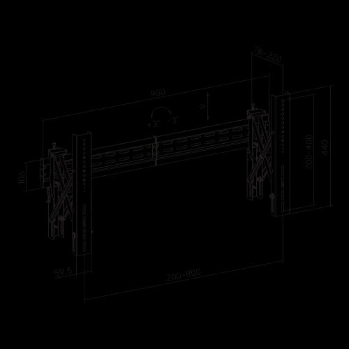 SBOX WALL MOUNTVIDEO WALL 37-70 VESA 800x400 MAX