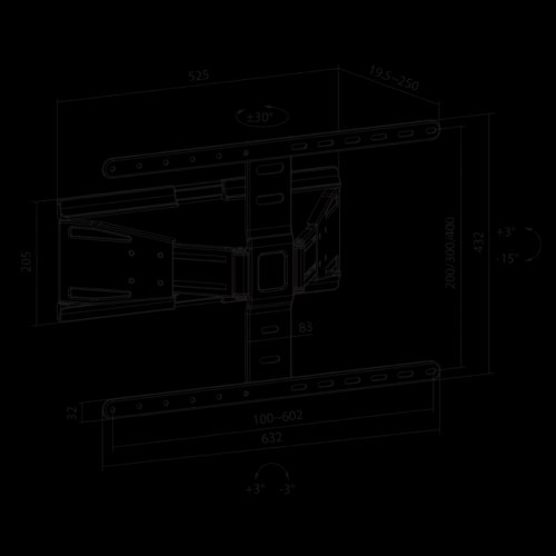 SBOX WALL MOUNT 43-90 50KG 600X400