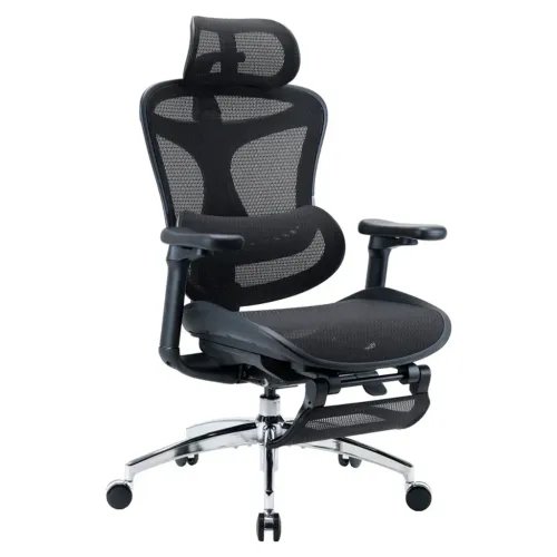 SIHOOERGONOMICCHAIRDOROC300BLACKwithFootrest