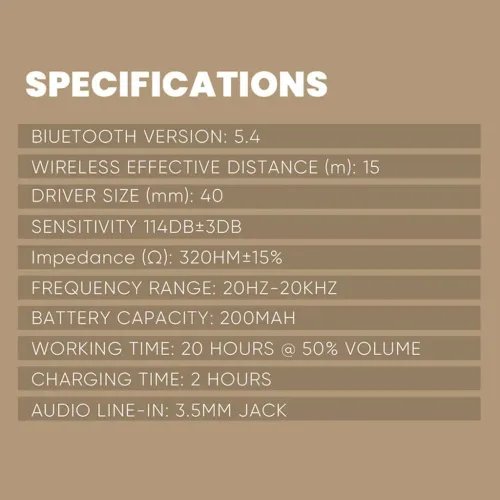 SONICGEARBT5.4OVER-EARHEADPHONESAIRPHONE5CREMECARAMEL