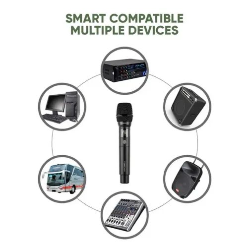 SONICGEARDUALPROFESSIONALUHFWIRELESSLEDMICROPHONEWM3300ULOBSIDIAN
