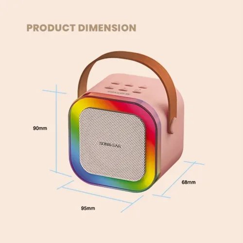 SONICGEARIOXK200BLUETOOTH5.1HOMEKARAOKEPORTABLESPEAKERWITHWIRELESSMICPINK
