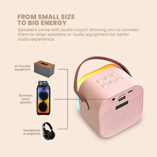 SONICGEARIOXK200BLUETOOTH5.1HOMEKARAOKEPORTABLESPEAKERWITHWIRELESSMICPINK