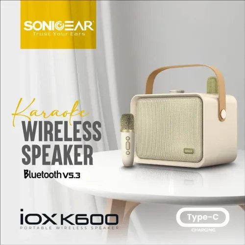 SONICGEARPORTABLEBT5.3KARAOKEWIRELESSSPEAKERIOXK600SOUFFLE