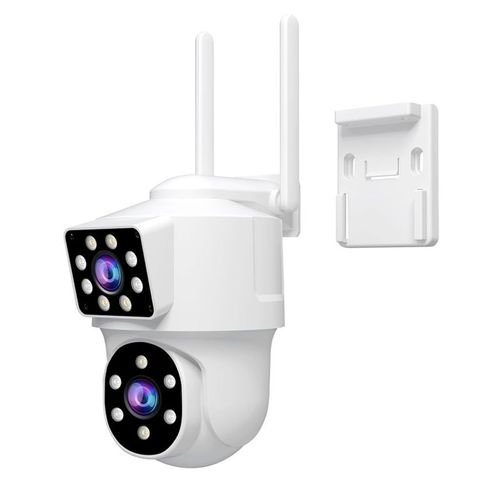 SRIHOMEPZTIPCAMERA4MPDUALLENSWIFIPANORAMICMONITORING