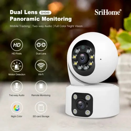 SRIHOME4MPHDDUALLENSPANORAMICPTZMONITORING