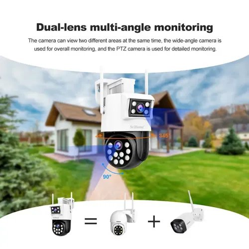 SRIHOME DUAL LENS PANORAMIC MONITORING IP CAMERA 2MP2MP HD