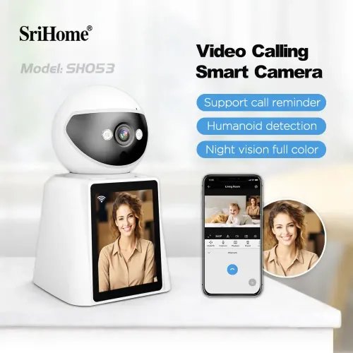 SRIHOME VIDEO CALLING SMART CAMERA 2MP WITH 2.8 DISPLAY SCREEN