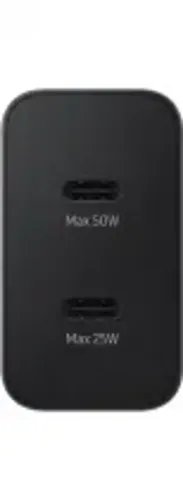 Samsung Fast GaN Travel Charger 50W Duo Cable Type C To Type C Black