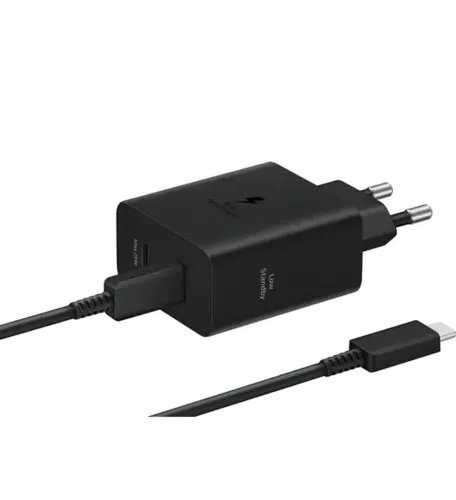 Samsung Fast GaN Travel Charger 50W Duo Cable Type C To Type C Black