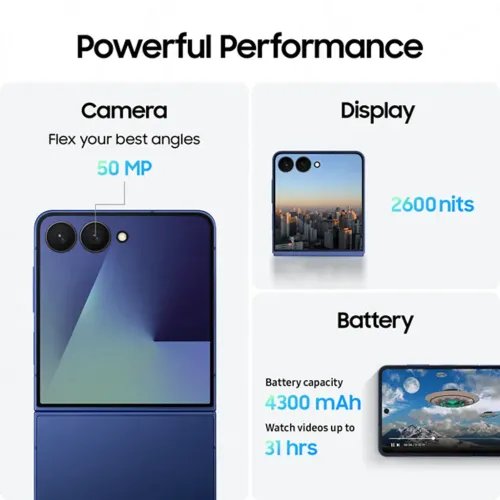 SamsungGalaxyZFlip7Smartphone256GBBlueShadow