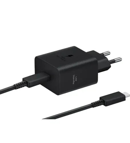 Samsung New Fast GaN Travel Charger 45W Cable Type C To Type C Black