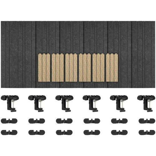 Streamplify ACOUSTIC PANEL - 9 Pack grey 60x30cm 12mm -20db noise reduction