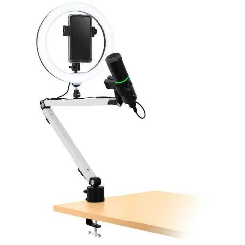 Streamplify MOUNT ARM Microphone Arm with Table Clamp 25kg load white