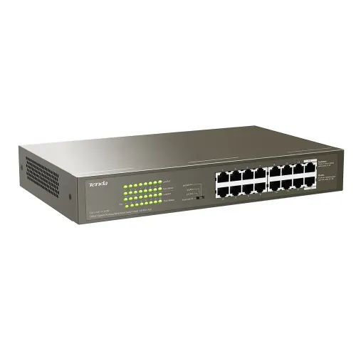 TENDA 1000M PoE 16-PORT GIGABIT ETHERNET SWITCH WITH 16-PORT PoE