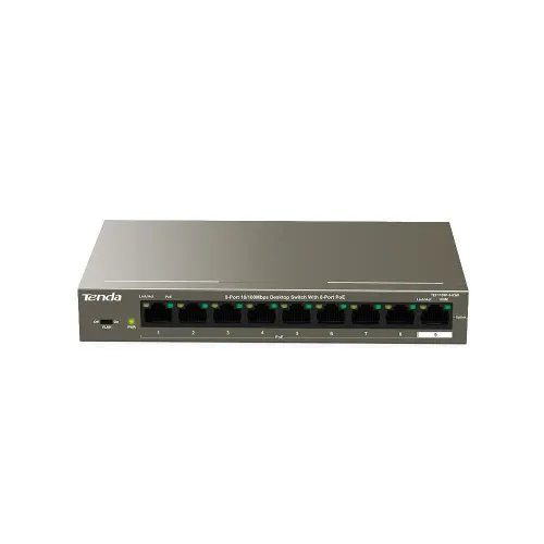 TENDA 9-PORT 10100Mbps DESKTOP SWITCH WITH 8-PORT PoE