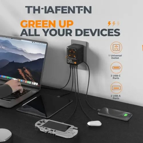 TESSANUNIVERSALTRAVELADAPTER2xUSB3xTYPE-CMAX35W