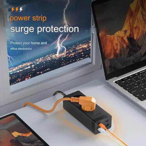 TESSAN6IN1POWERSTRIP2xSCHUKO2xUSB2xTYPE-C30WWITHCABLE2MBLACK