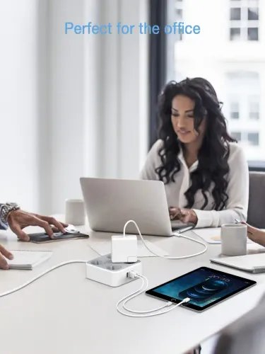 TESSAN 7 IN 1 POWER STRIP 4xSCHUKO 2xUSB 1xTYPE-C 2M CABLE