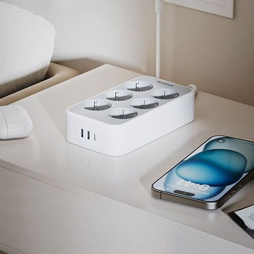 TESSAN9IN1POWERSTRIP25W6xSCHUKO2xUSB1xTYPE-C2MCABLE
